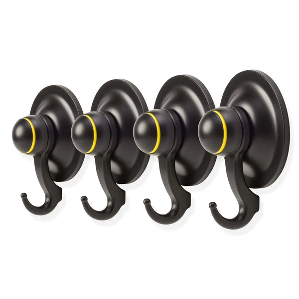 KiahLoc 4PC Black 72mm Suction Hook Removable Deals499