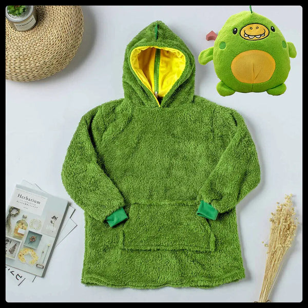 Kids Comfy Blanket Hoodie Ultra Plush Giant Sweatshirt Huggle Fleece Warm Hooded Deals499