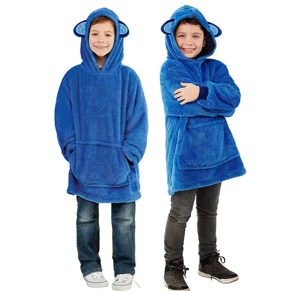 Kids Comfy Blanket Hoodie Ultra Plush Giant Sweatshirt Huggle Fleece Warm Hooded Deals499