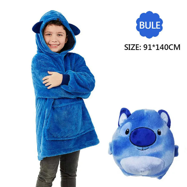 Kids Comfy Blanket Hoodie Ultra Plush Giant Sweatshirt Huggle Fleece Warm Hooded Deals499