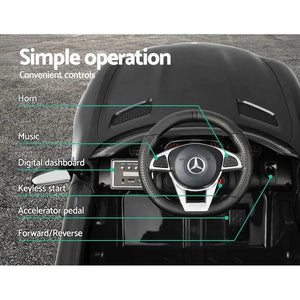 Kids Ride On Car MercedesBenz AMG GT R Electric Black Deals499