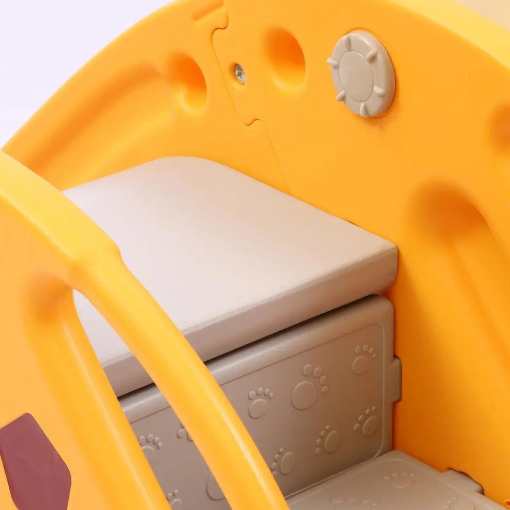 Kids Slide 160cm Extra Long Basketball Hoop Activity Center Toddlers Play Set Yellow Deals499