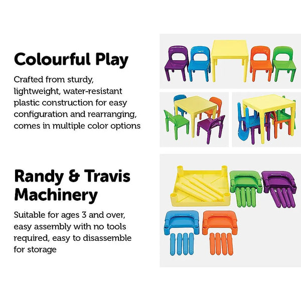 Kids Table and Chairs Play Set Toddler Child Toy Activity Furniture In-Outdoor Deals499