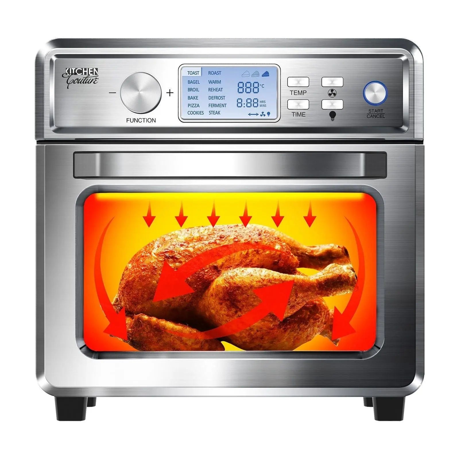 Kitchen Couture 24 Litre Air Fryer Multifunctional LCD Digital Display Silver Deals499
