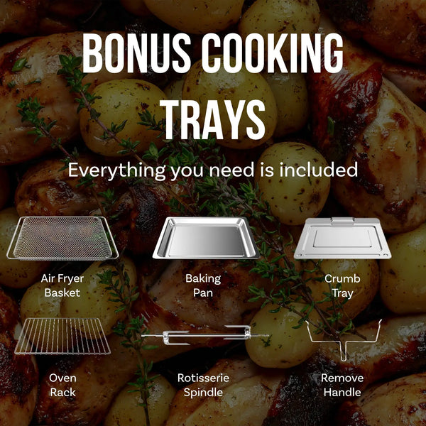 Kitchen Couture 30 Litre Air Fryer Oven 18 Presets 5-in-1 Multifunctional Black Deals499