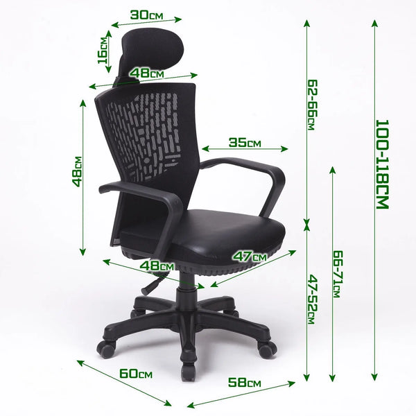 Korean Black Office Chair Ergonomic Chill Deals499