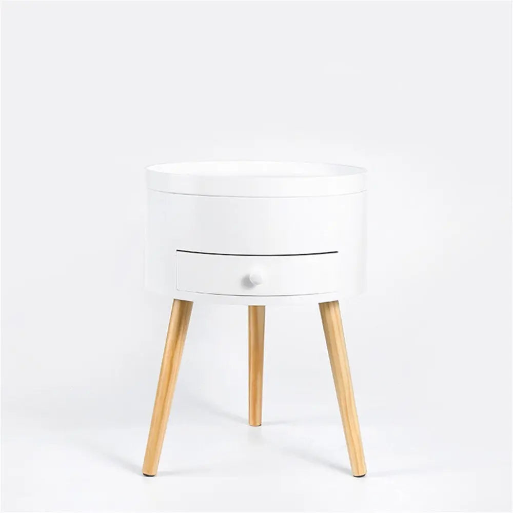 Kumoo Round Side Table With Storage White Deals499