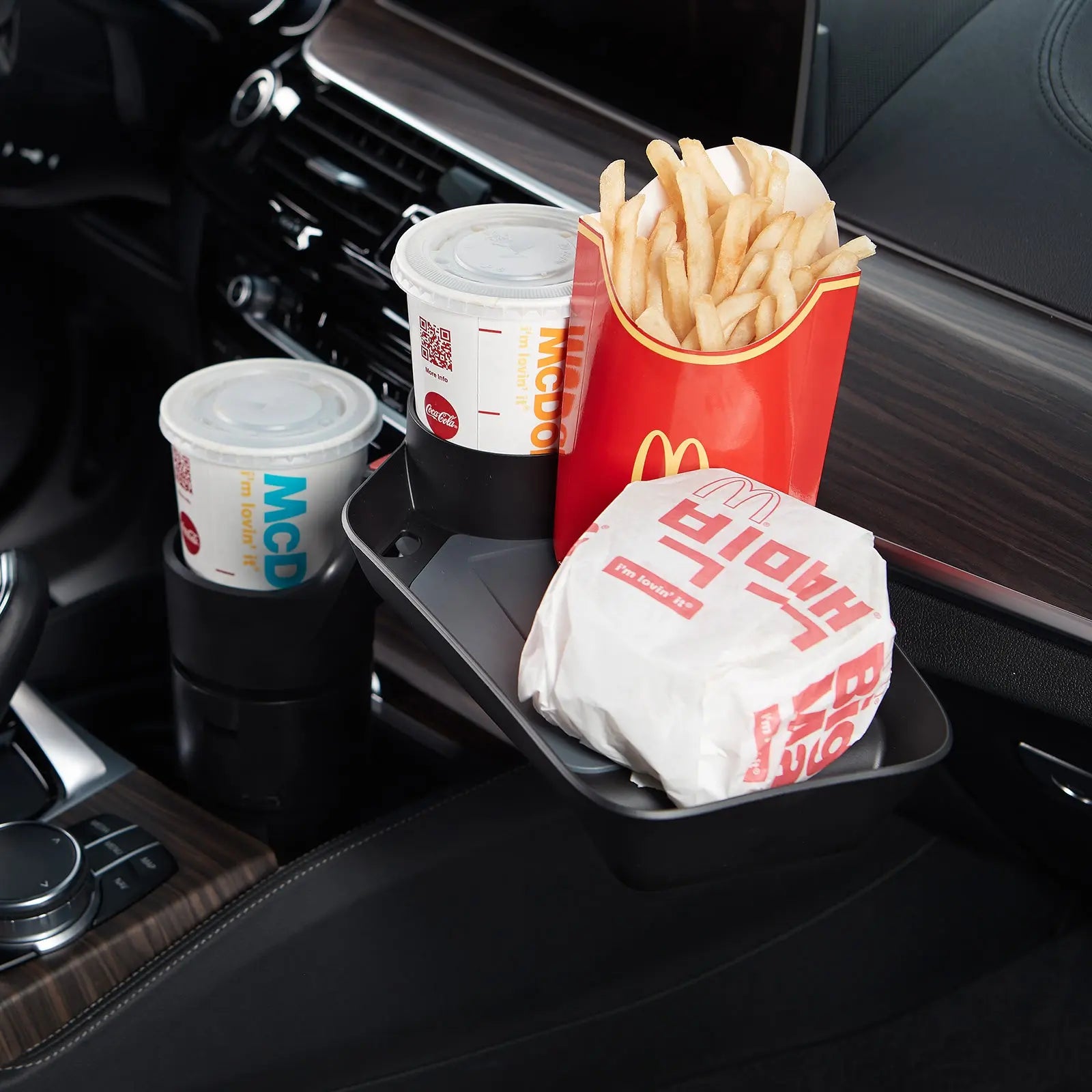 Kustom 10W Car Cup Holder Extension Fast Wireless Charger Tray Deals499