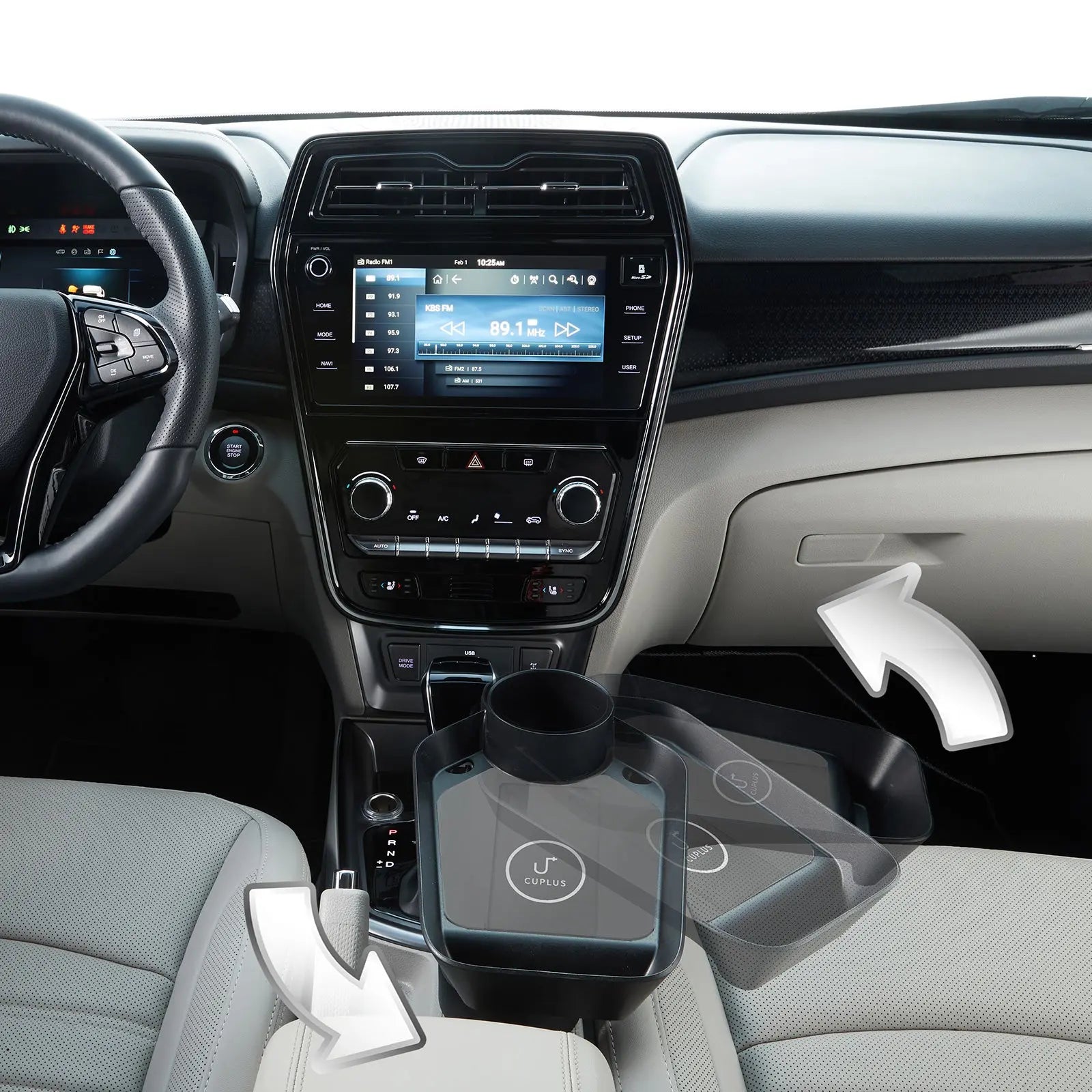 Kustom 10W Car Cup Holder Extension Fast Wireless Charger Tray Deals499