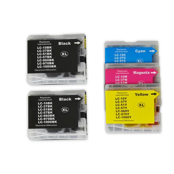 LC37 LC57 Compatible Inkjet Cartridge Set - 5 Ink Cartridges [Boxed Set] BROTHER