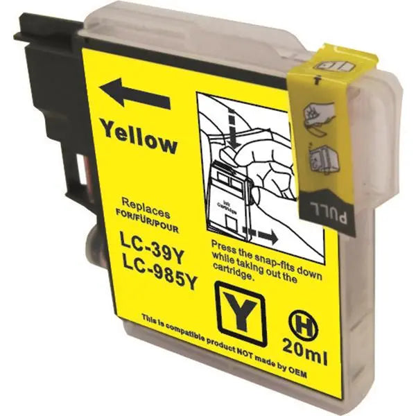 LC39 Compatible Yellow Cartridge BROTHER