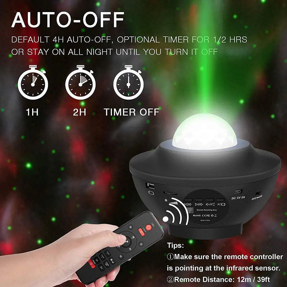 LED Galaxy Starry Night Light Projector Ocean Star Sky Party Baby Kids Room Lamp Deals499