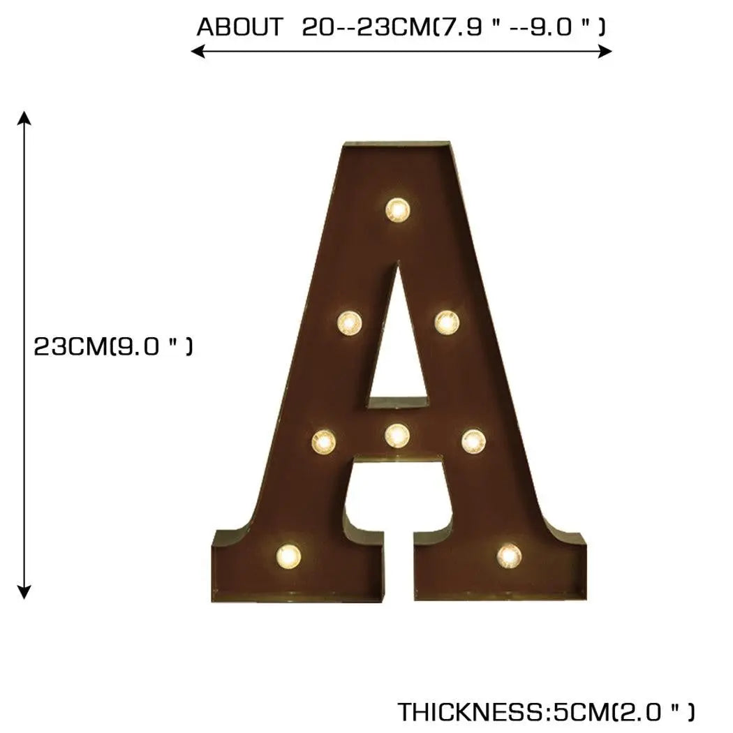 LED Metal Letter Lights Free Standing Hanging Marquee Event Party D?cor Letter A Deals499