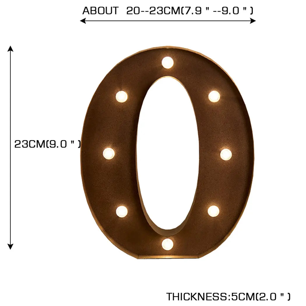 LED Metal Letter Lights Free Standing Hanging Marquee Event Party D?cor Letter O Deals499