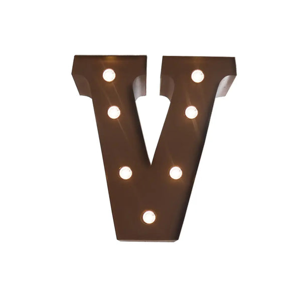 LED Metal Letter Lights Free Standing Hanging Marquee Event Party D?cor Letter V Deals499