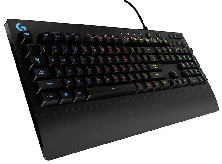 LOGITECH G213 Prodigy RGB Gaming Keyboard, 16.8 Million Lighting Colors Mech-Dome Backlit Keys Dedicated Media Controls Spill-Resistant Durable (LS) LOGITECH