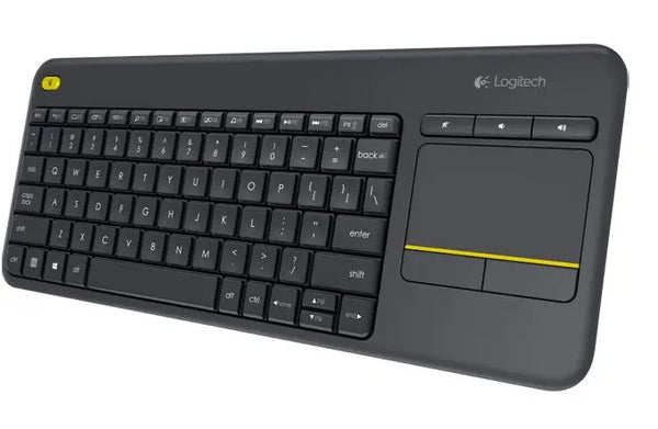 LOGITECH K400 Plus Wireless Keyboard with Touchpad & Entertainment Media Keys Tiny USB Unifying receiver for HTPC connected TVs ~KBLT-K830BT LOGITECH