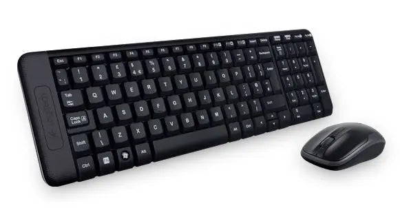 LOGITECH MK220 Wireless Keyboard & Mouse Combo Much smaller design, same keys 2.4 GHz 128-bit AES encryption Fewer battery hassles LOGITECH