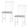 Laelia Dining Chair Set of 2 Solid Acacia Timber Wood Coastal Furniture - White Deals499