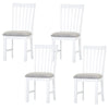 Laelia Dining Chair Set of 4 Solid Acacia Timber Wood Coastal Furniture - White Deals499