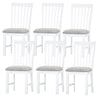 Laelia Dining Chair Set of 6 Solid Acacia Timber Wood Coastal Furniture - White Deals499