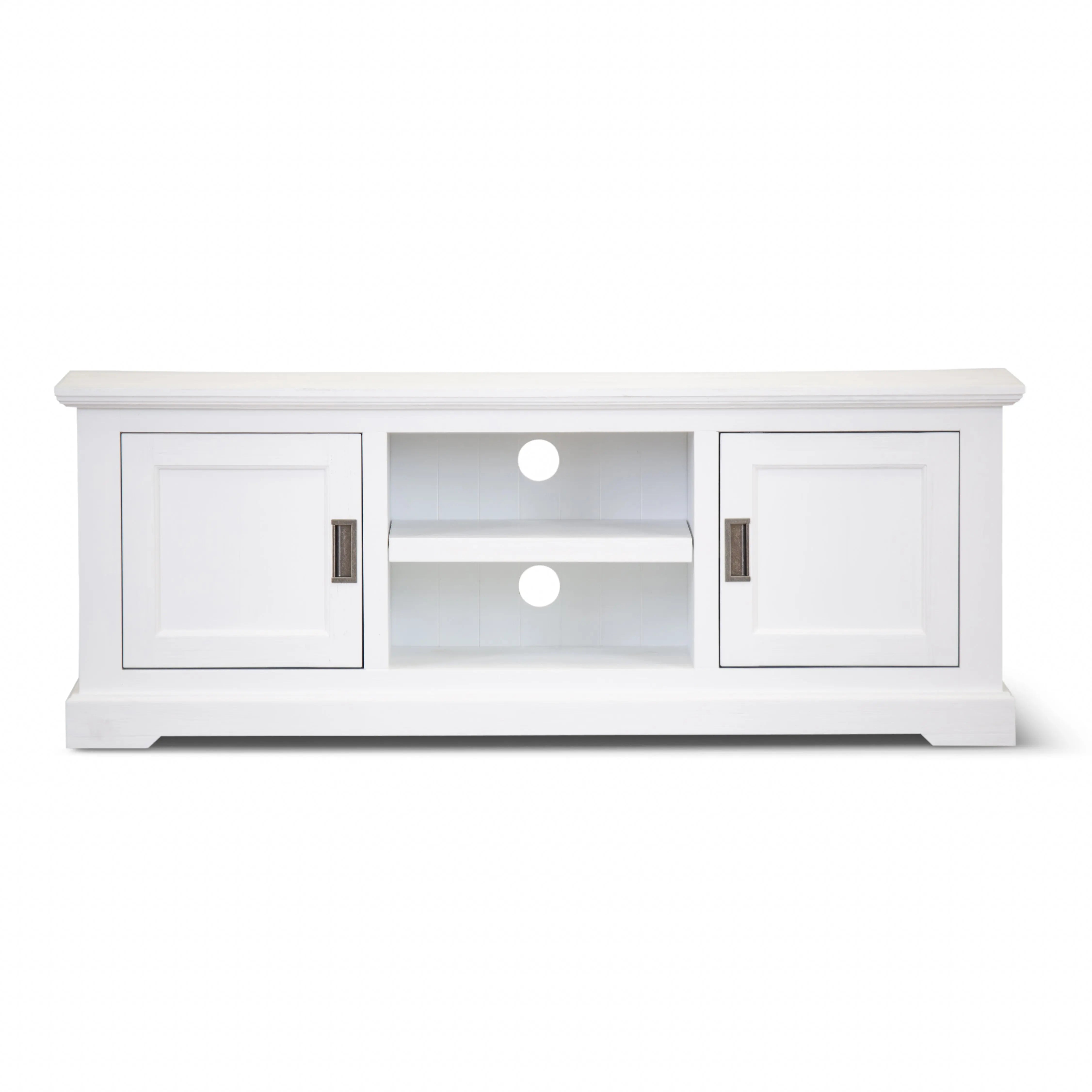 Laelia ETU Entertainment TV Unit 160cm 2 Door Solid Acacia Wood Coastal - White Deals499