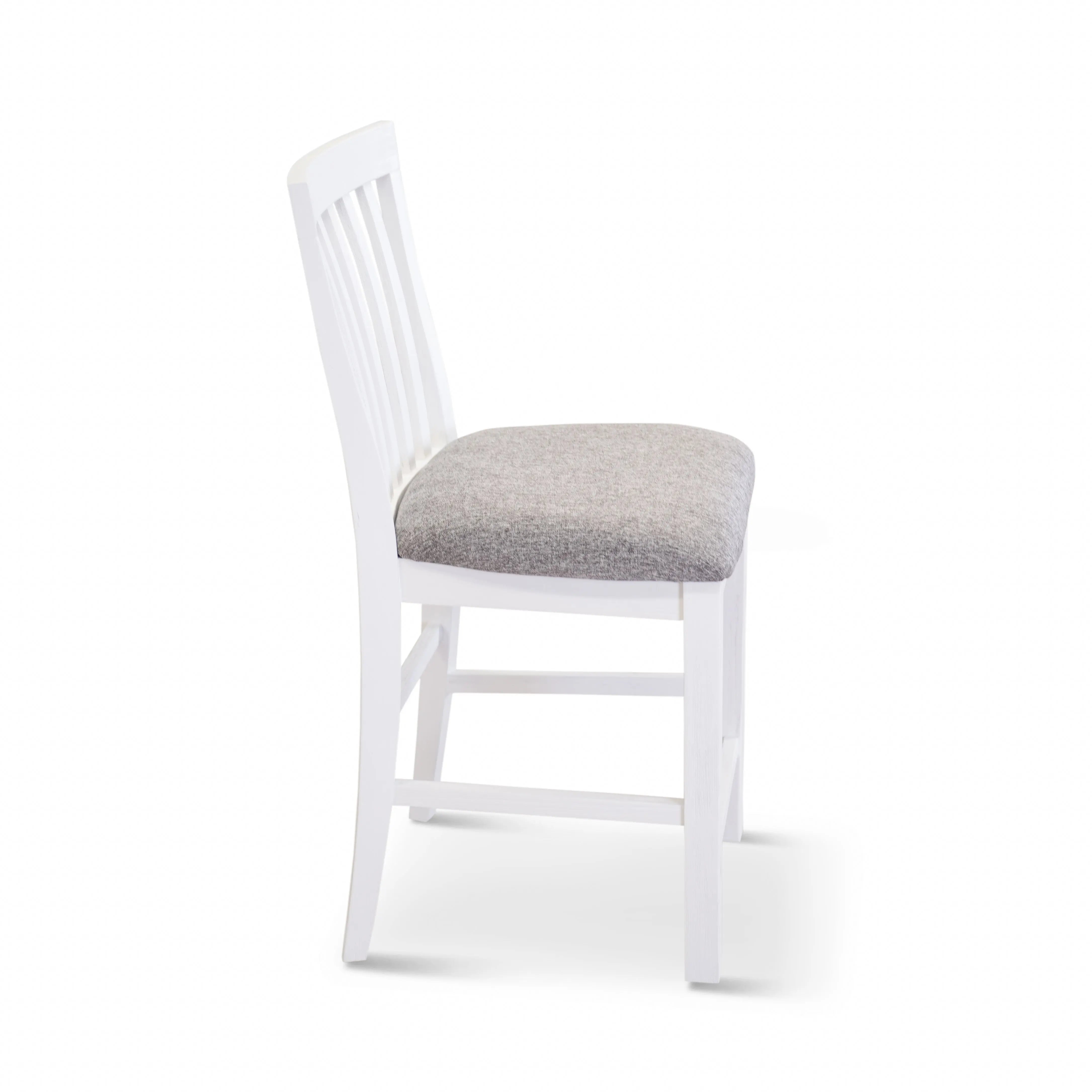 Laelia Tall Bar Chair Stool Set of 2 Solid Acacia Wood Coastal Furniture - White Deals499