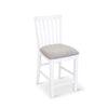 Laelia Tall Bar Chair Stool Set of 2 Solid Acacia Wood Coastal Furniture - White Deals499