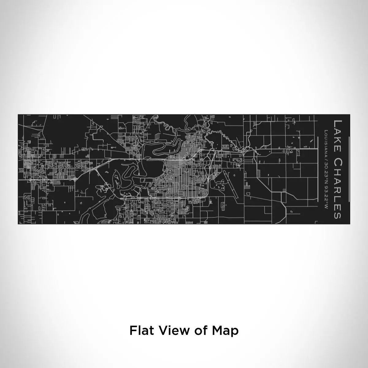 Lake Charles - Louisiana Map Insulated Cup in Matte Black Cyan Castor