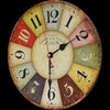 Large Colourful Wall Clock Kitchen  Office Retro Timepiece Deals499