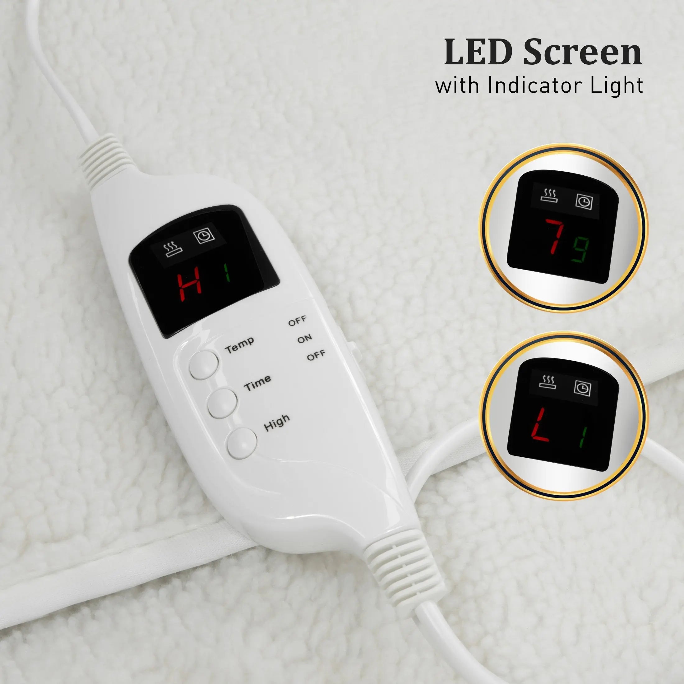 Laura Hill Electric Blanket Heated Fitted King Size Bed Safety 9 Heat Levels from Deals499 at Deals499