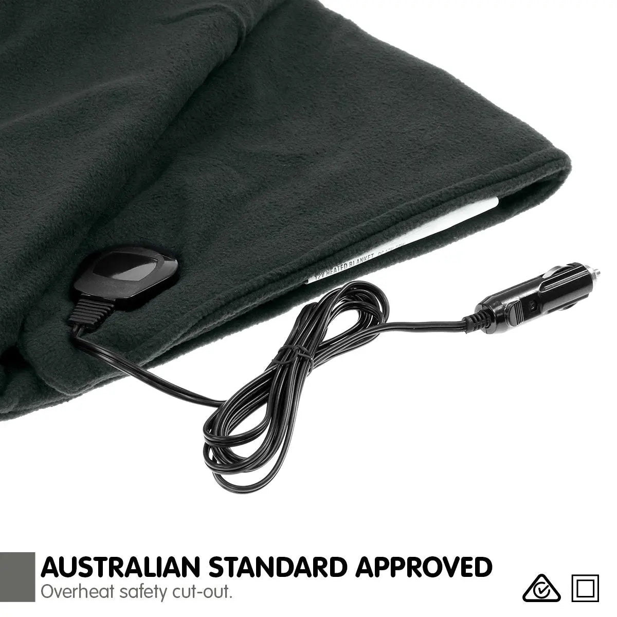 Laura Hill Heated Electric Car Blanket 150x110cm 12v - Black from Deals499 at Deals499
