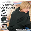 Laura Hill Heated Electric Car Blanket 150x110cm 12v - Black from Deals499 at Deals499