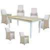 Lavasa 7pc Dining Set 170cm Mango Wood Table 6 French Provincial Carver Chair Deals499