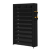 Levede 10 Tier Shoe Rack Portable Storage Cabinet Organiser Wardrobe Black Cover Deals499