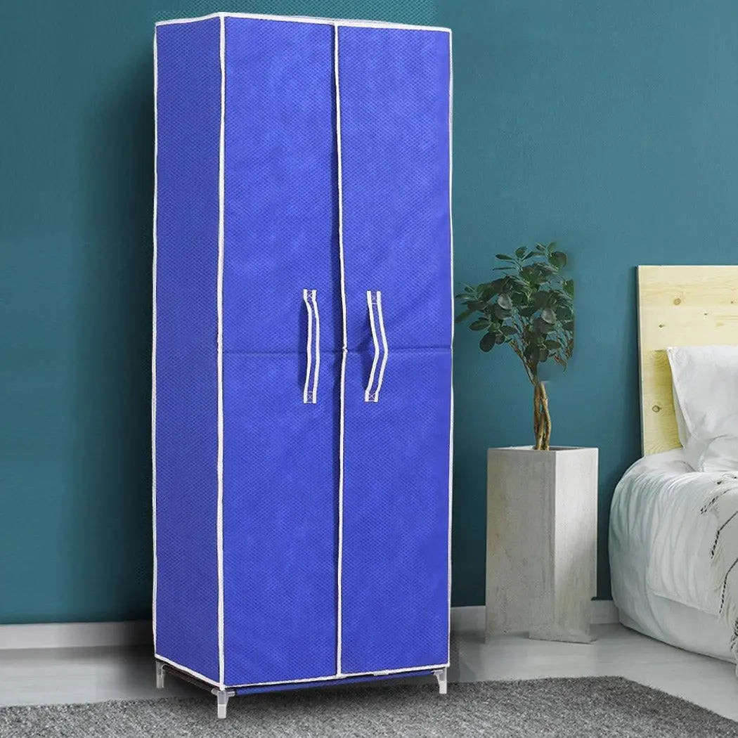 Levede 10 Tiers Shoe Rack Portable Storage Cabinet Organiser Wardrobe Blue Cover Deals499