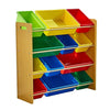 Levede 12Bins Kids Toy Box Bookshelf Organiser Display Shelf Storage Rack Drawer Deals499