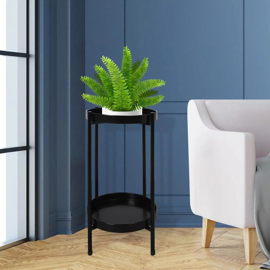 Levede 2 Tier Plant Stand Metal Flower Pot Rack Garden Shelf Outdoor Indoor Deals499