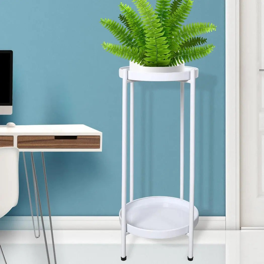 Levede 2 Tiers Plant Stand Outdoor Indoor Metal Flower Pot Rack Garden Shelf Deals499