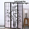 Levede 3 Panel Free Standing Foldable  Room Divider Privacy Screen Bamboo Print Deals499