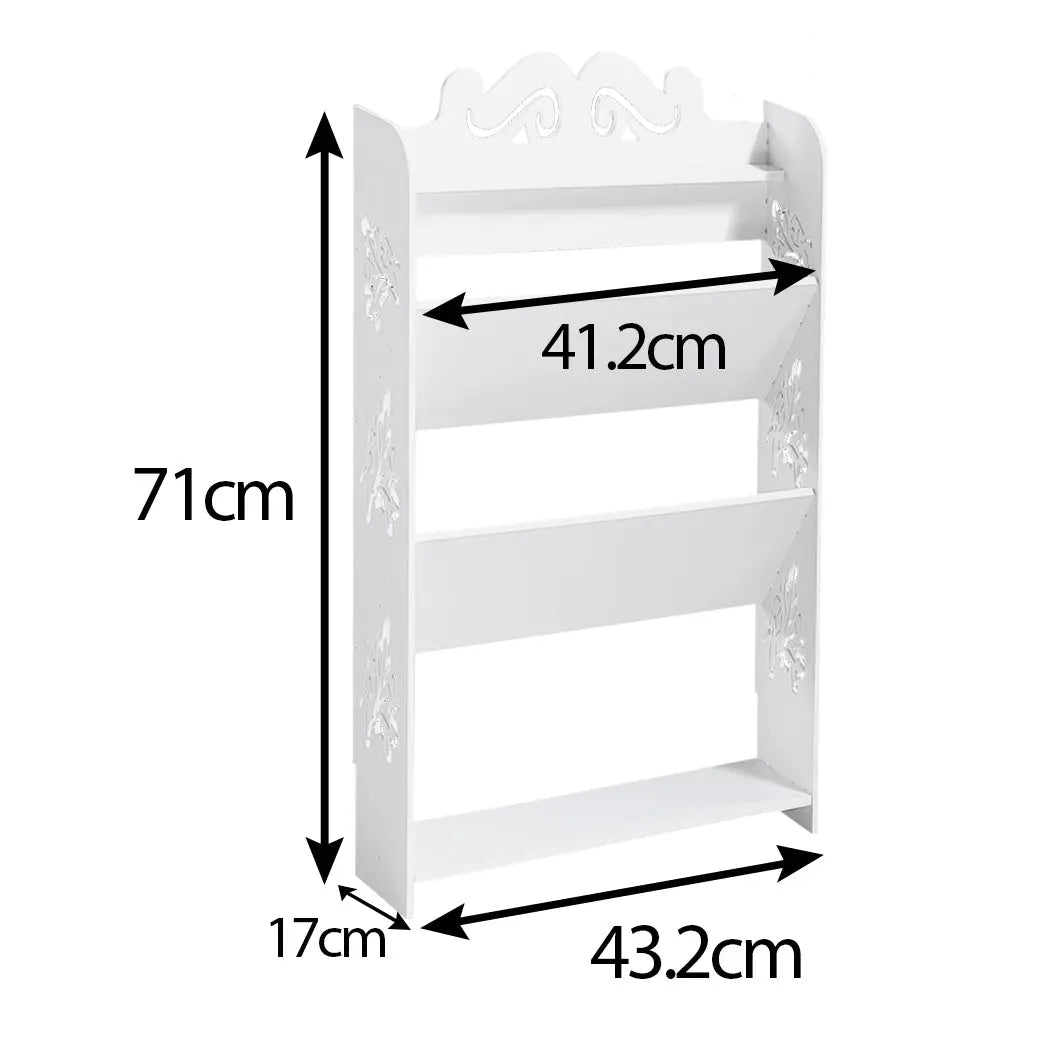 Levede 4 Tiers 43 Width Tilt Chic Hollow Shoe Rack Stand Storage Organiser Shelf Deals499