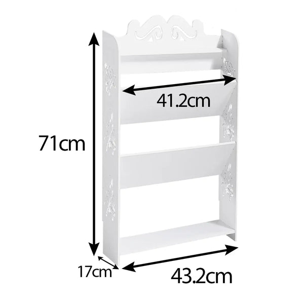 Levede 4 Tiers 43 Width Tilt Chic Hollow Shoe Rack Stand Storage Organiser Shelf Deals499