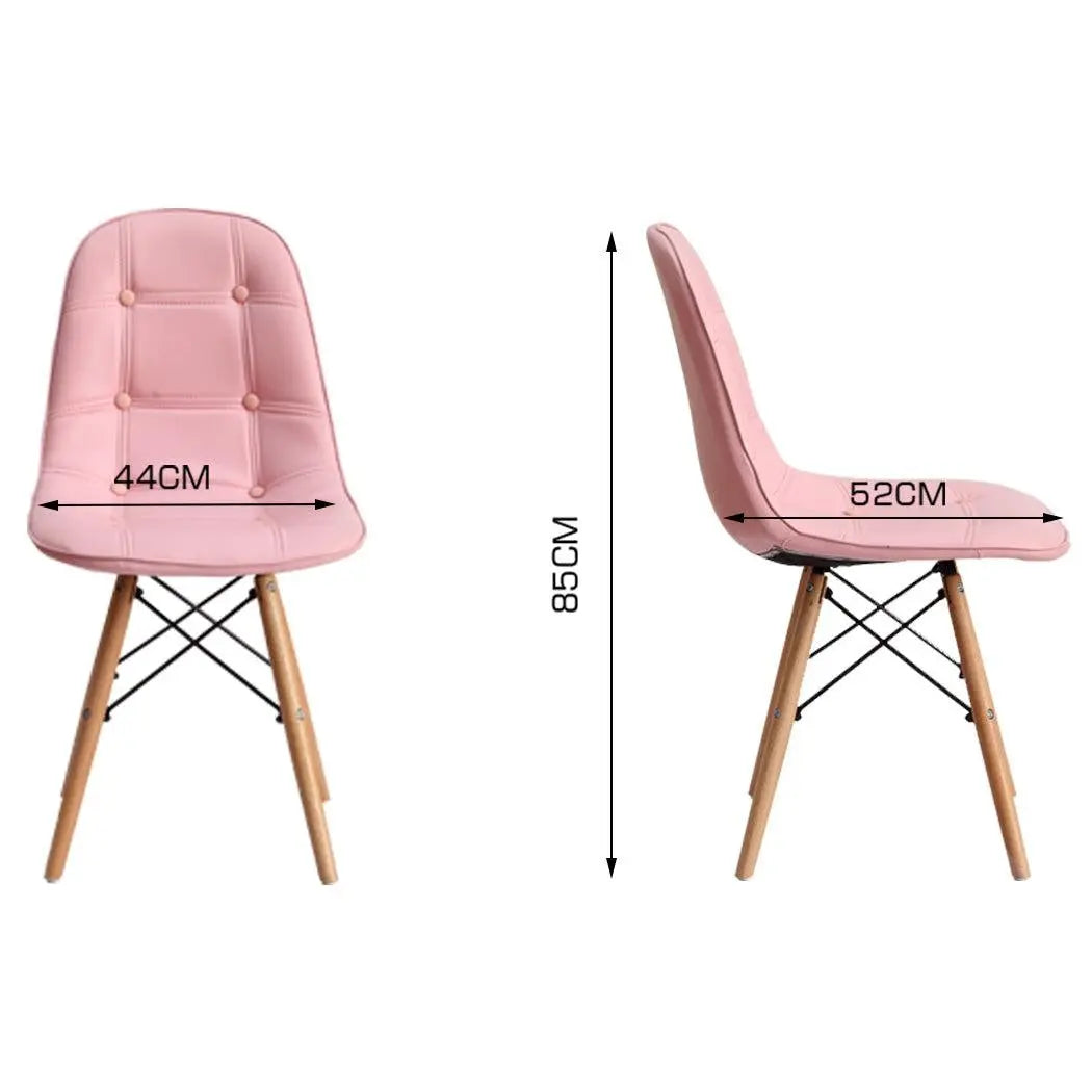 Levede 4x Retro Replica PU Leather Dining Chair Office Cafe Lounge Chairs Deals499