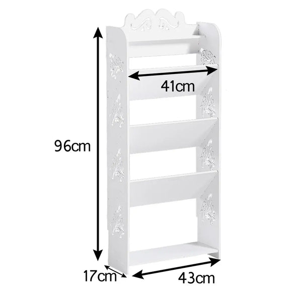 Levede 5 Tiers 43 Width Tilt Chic Hollow Shoe Rack Stand Storage Organiser Shelf Deals499