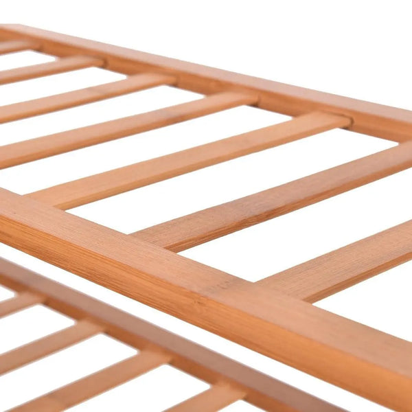 Levede 5 Tiers Bamboo Shoe Rack Storage Organizer Wooden Shelf Stand Shelves Deals499