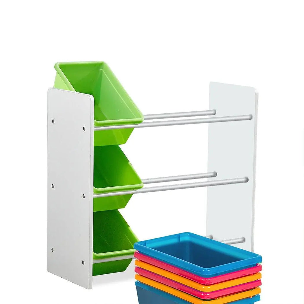 Levede 9 Bins Kids Toy Box Bookshelf Organiser Display Shelf Storage Rack Drawer Deals499