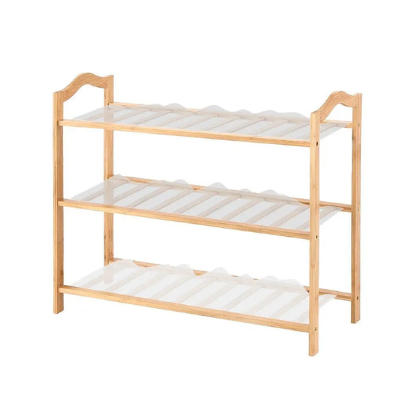 Levede Bamboo Shoe Rack Storage Wooden Organizer Shelf Stand 3 Tiers Layers 70cm Deals499