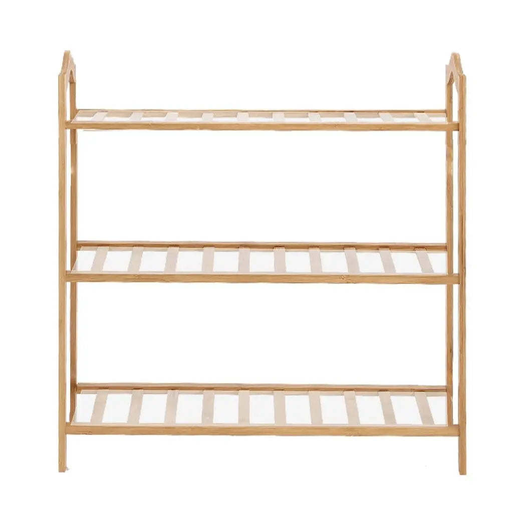 Levede Bamboo Shoe Rack Storage Wooden Organizer Shelf Stand 3 Tiers Layers 70cm Deals499