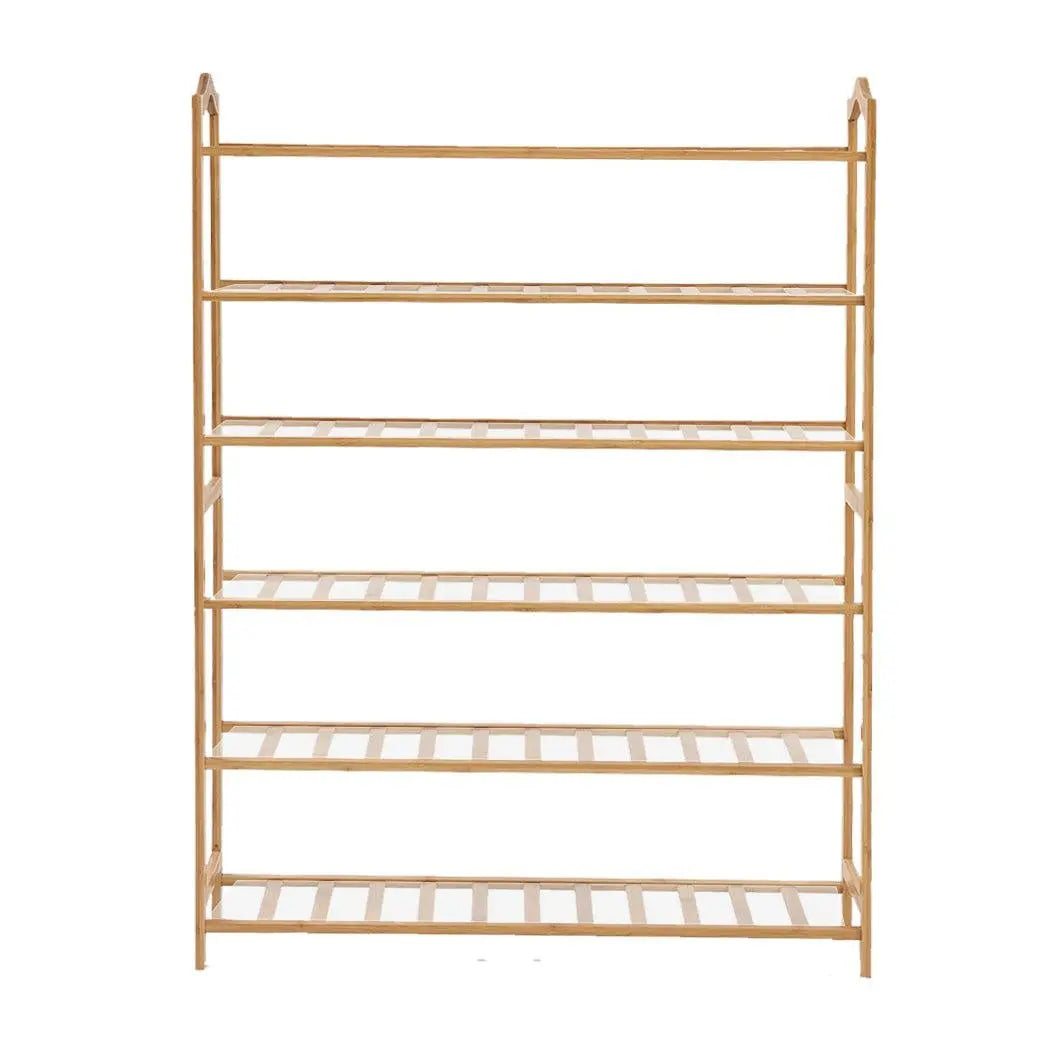 Levede Bamboo Shoe Rack Storage Wooden Organizer Shelf Stand 5 Tiers Layers 70cm Deals499