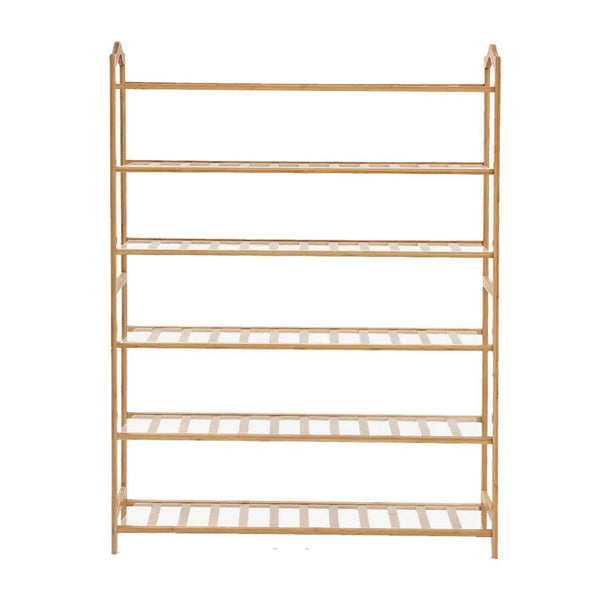 Levede Bamboo Shoe Rack Storage Wooden Organizer Shelf Stand 5 Tiers Layers 70cm Deals499